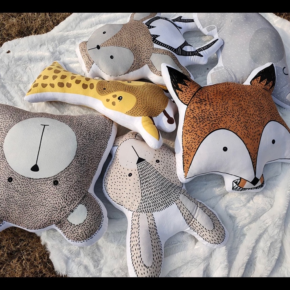 Beautiful Animals Pillow for Kids Room, Baby Cushi